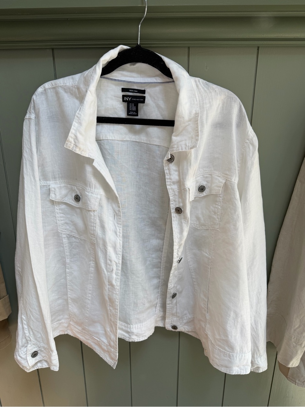 Jones New York White Linen Jacket
